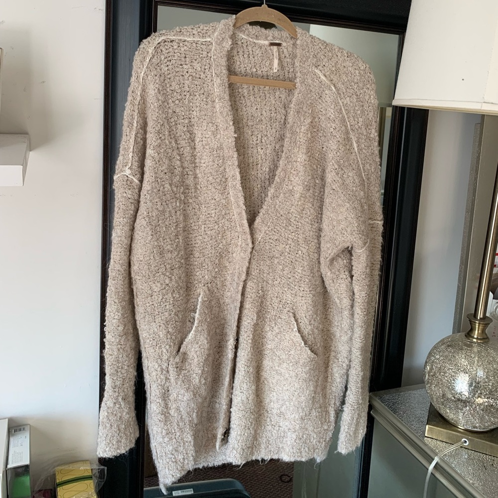 Free people  boucle slouch cardigan